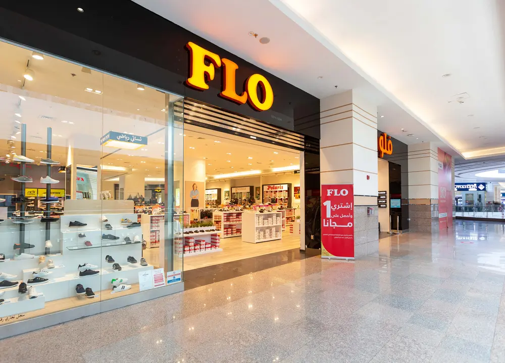 FLO retail storefront at Ezdan Mall, Qatar, from Perfecto project photographs